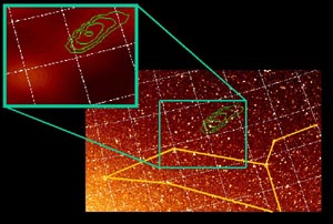 Leonid meteoroid cloud in space